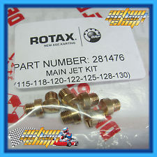 ROTAX MAX SEVEN MAIN JET SET 115, 118, 120, 122, 125, 128, 130