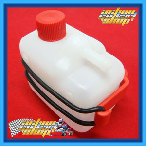 OVERFLOW BOTTLE + MOUNT BRACKET FOR FUEl, OIL OR WATER APPROX. 150ML