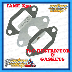 IAME X30 RESTRICTOR PLATE + GASKETS FOR TaG SENIOR ENGINE